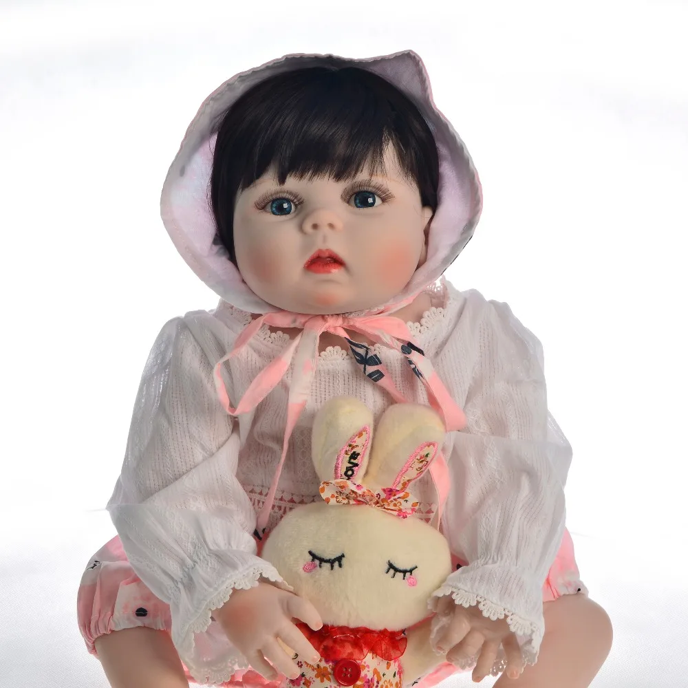 Реалистичные 23 дюймов игрушки Reborn Baby Doll 57 см полный силиконовые bebe s reborn boneca Menina Brinquedo детей подарок на день рождения