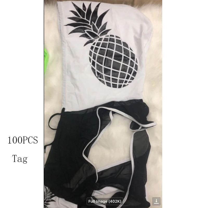 

100 piece pineapple top pocket tag
