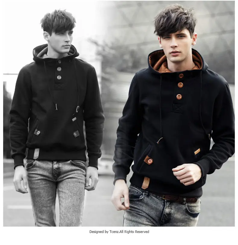 5Colors Men Sweatshirts Pullover Autumn Spring Hooded Tops Casual Male Hoodies Men Streetwear Muls Brand Jumpers M-3XL 2019 New 09