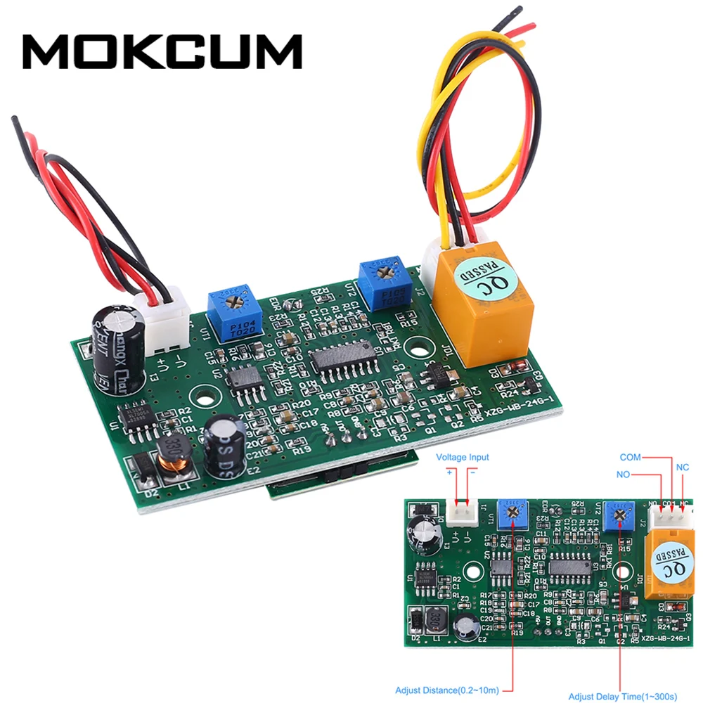 

24GHz Microwave Radar Sensor Module Delay Time Sensing Distance Adjustable 24.125GHz DC 8-25V Induction door module