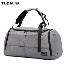 TUGUAN גברים תיק נסיעות נגד גניבת נעילת סיסמא קיבולת גדולה תיקי כתף תיק חבילה דובון מזוודות נסיעה לזכר