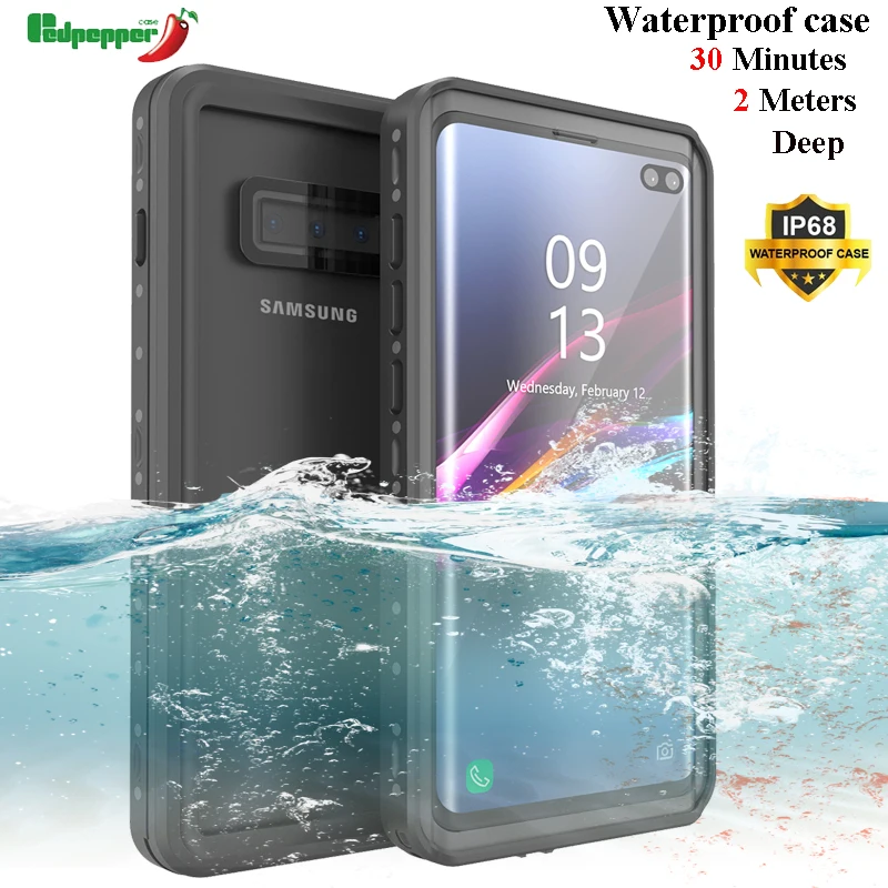 

20pcs/lot Waterproof Case for Samsung Galaxy S10 S10+ Shockproof Swimming Diving Cover for S10 Plus Underwater Protective Coque