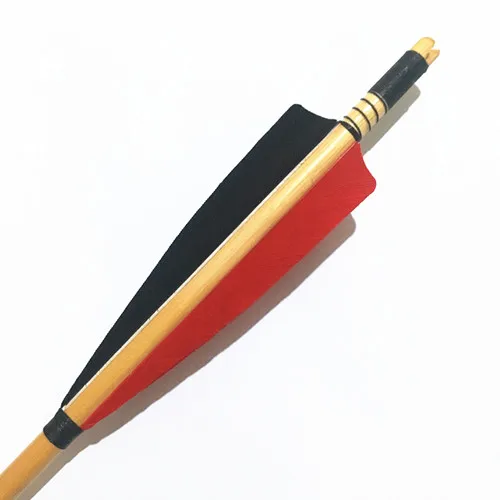 6/12 шт 32 дюймов деревянные стрелы в 5 цветов традиционной ручной работы стрелы для изогнутый лук стрельба из лука - Цвет: 6PCS