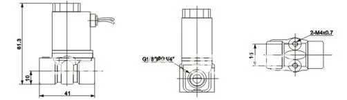 NPT1/4 ''порты инженерный пластик 2 способ Электрический электромагнитный клапан 2P025-08 прямого действия 12VDC свинцовый провод 10 шт./партия