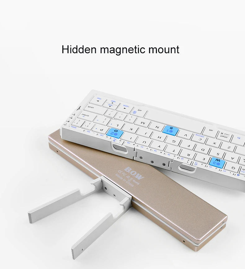 HB199 Шахта портативный складной bluetooth беспроводная клавиатура с возможностью зарядки для IOS и android ПК оборудования