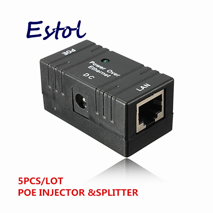 5 шт./лот RJ45 POE Инжектор Power over Ethernet адаптер для IP камеры телефона CCTV AP разъем