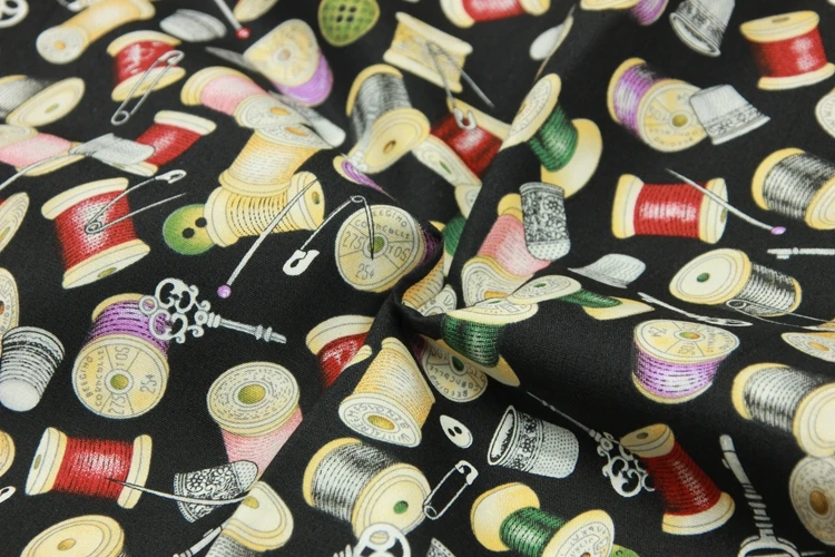 45X110 см(половина ярда) японская Игла Нить тонкая хлопковая ткань для маленьких девочек одежда домашний текстиль Чехлы для подушек сумка Sewing-BK501
