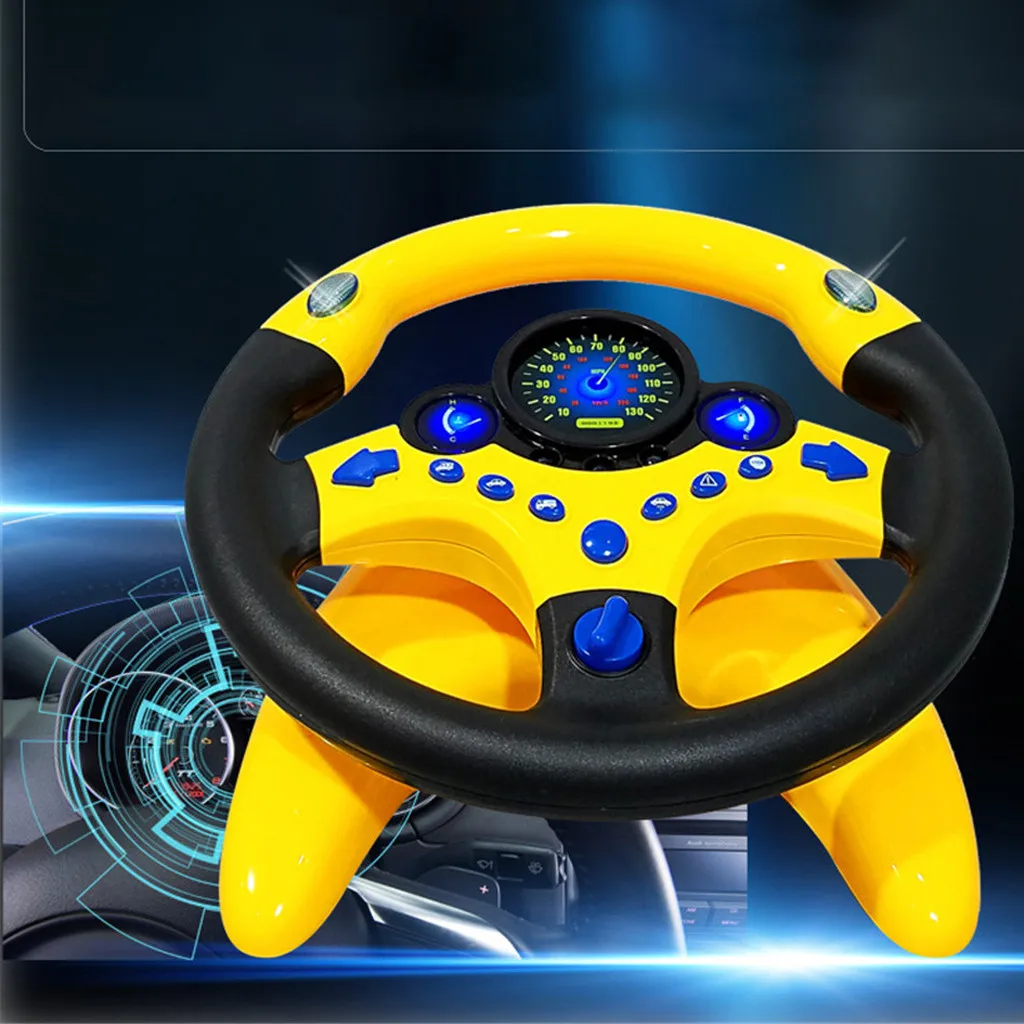 

2019 Simulation toy New Kid Copilot Simulated Steering Wheel Racing Driver Toy Educational Sounding hot sale product toys