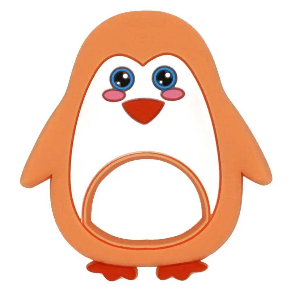 Пингвин силиконовый зажим для прорезывания зубов печенье силиконовые Подвески зубы десны палка Прорезыватель игрушки для детей Аксессуары - Цвет: G