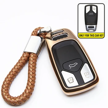 

TPU Car Key Cover Case For Audi A4 New A4L A5 A6L QT S5 S7 Q7 TTS S4 B9 8W 4M Q5 TT RS Coupe Roadster 2017 2018 TFSI 8S 2016