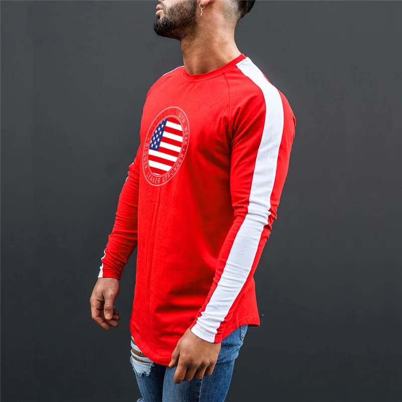 Muscleguys Brand T Shirt Men 2020 Autumn Men Long Sleeve T shirt Cotton