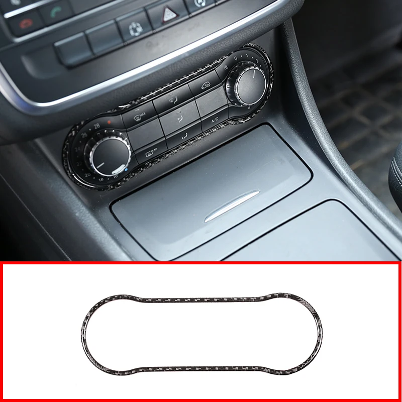 

Real Carbon Fiber Air Conditioning Switch Decorative Ring Stickers For Mercedes Benz GLA CLA A Class W176 A180 X156 C117 2013-18