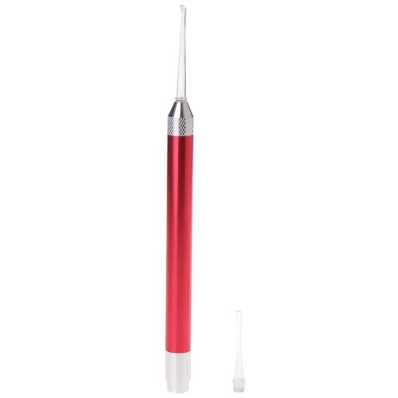 Светильник-вспышка, Ушная ложка, ушной очиститель, прибор для носа и ушей, светодиодный светильник, восковая кюретка для удаления, инструменты, персональный уход за ушами - Цвет: Красный