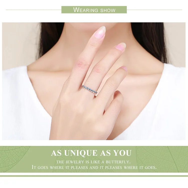 WOSTU высокое качество 925 пробы серебро протекторов волнистые кольца для Для женщин модные S925 вечерние ювелирные изделия AliExpress подарок DXR162