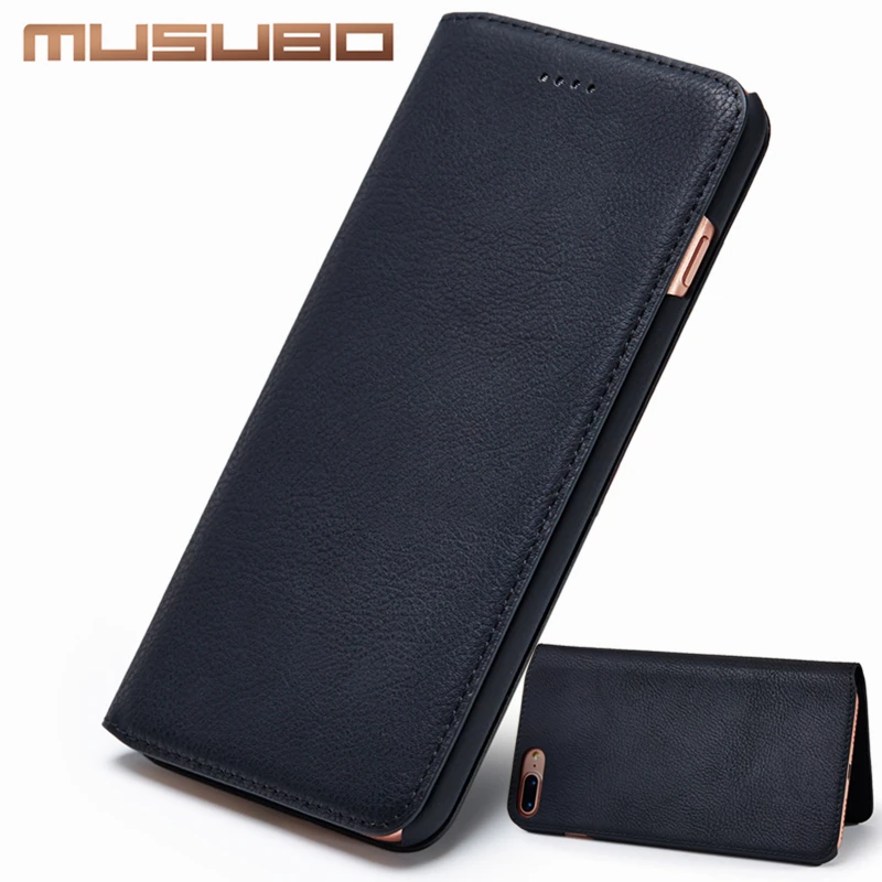 

Ultra Slim Phone Case for iPhone 6 Plus Musubo Luxury Genuine Leather Cover For Apple Funda iPhone 6s Plus Flip cases Coque Capa