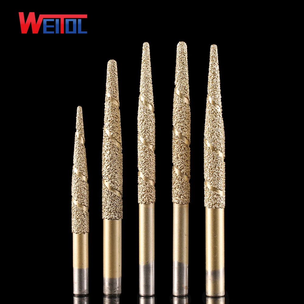 Weitol free shipping Brazing stone engraving bits marble carving tools