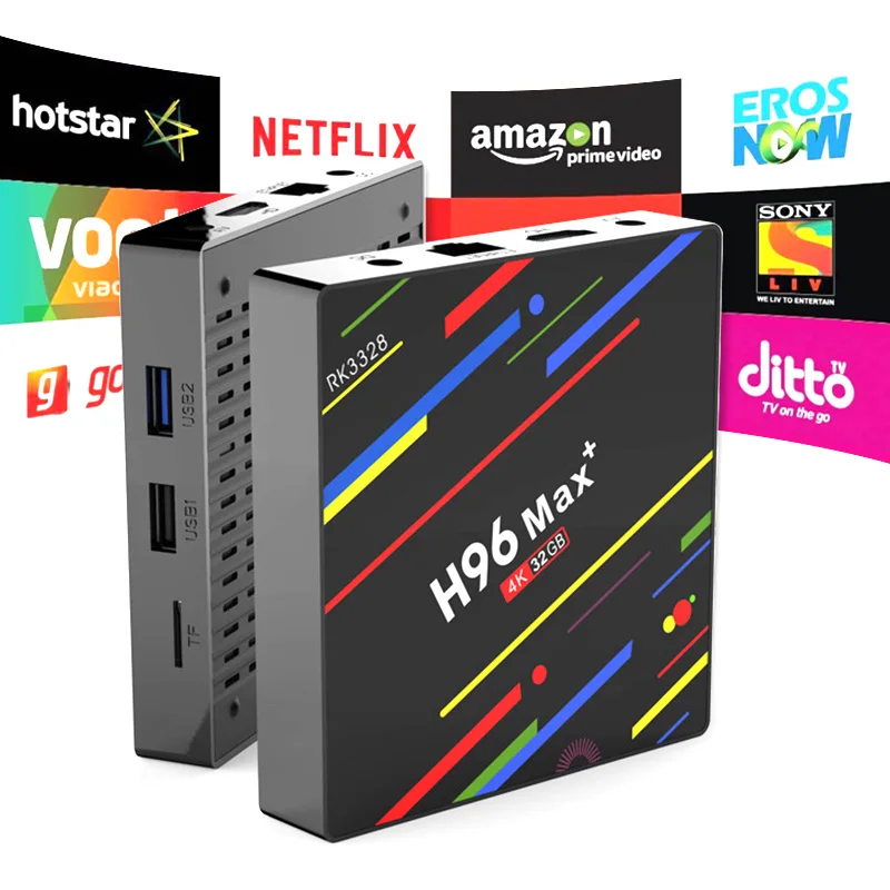 

Set Top Box Android 9.0 4G 64G RK3328 Quad Core 64bit Smart TV Box Mali-450 GPU 2.4G/5.0GHz Wifi Family TV H96 Max+