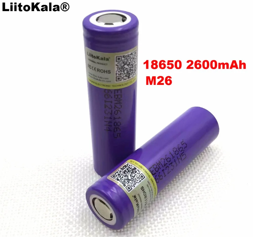 Liitokala 100% Original for LG M26 2600mAh 10A 18650 Li-ion Rechargeable Battery Power E-cigarette | Электроника