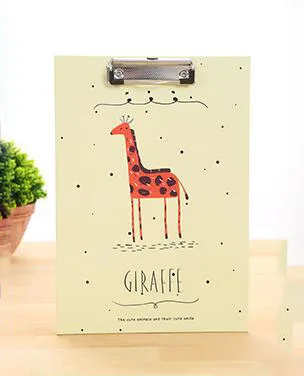 giraffe 1 шт., А4 файлы, шина, креативная цветная папка для документов, папка для презентаций, Студенческая папка для бумаг, Офисная папка для хранения заметок, канцелярские принадлежности - Цвет: giraffe