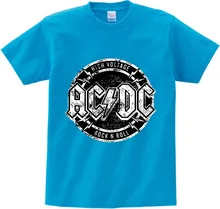 Boy&Girl Print AC DC Band Rock T-shirt O-Neck Short t shirt Acdc Graphic Heavy Metal Tops Tee Kids Baby T Shirt 3T-8T NN floral and graphic print buttons henley t shirt