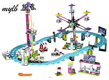 

mylb Model building kits compatible with city girls friend Amusement Park 3D blocks Educational model building toys