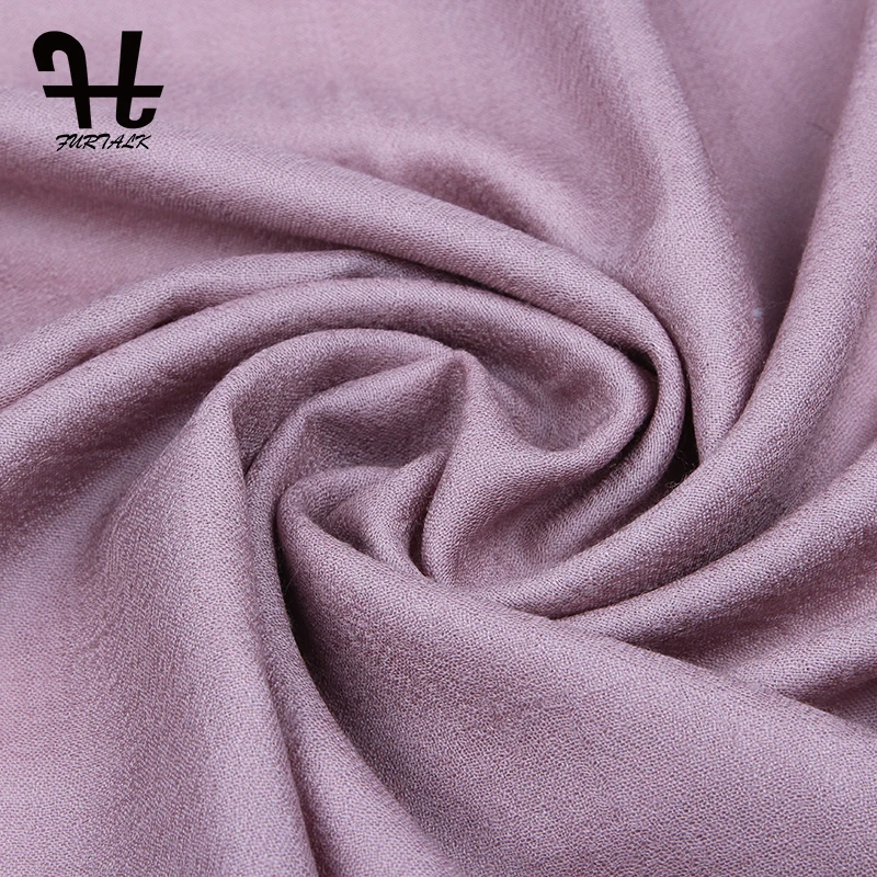 FURTALK Women's Reversible 100% Lamb Wool Scarf Spring Shawl Warm Shawl Wrap Scarf Wool Shawl Long Women Scarf Wool Pashmina