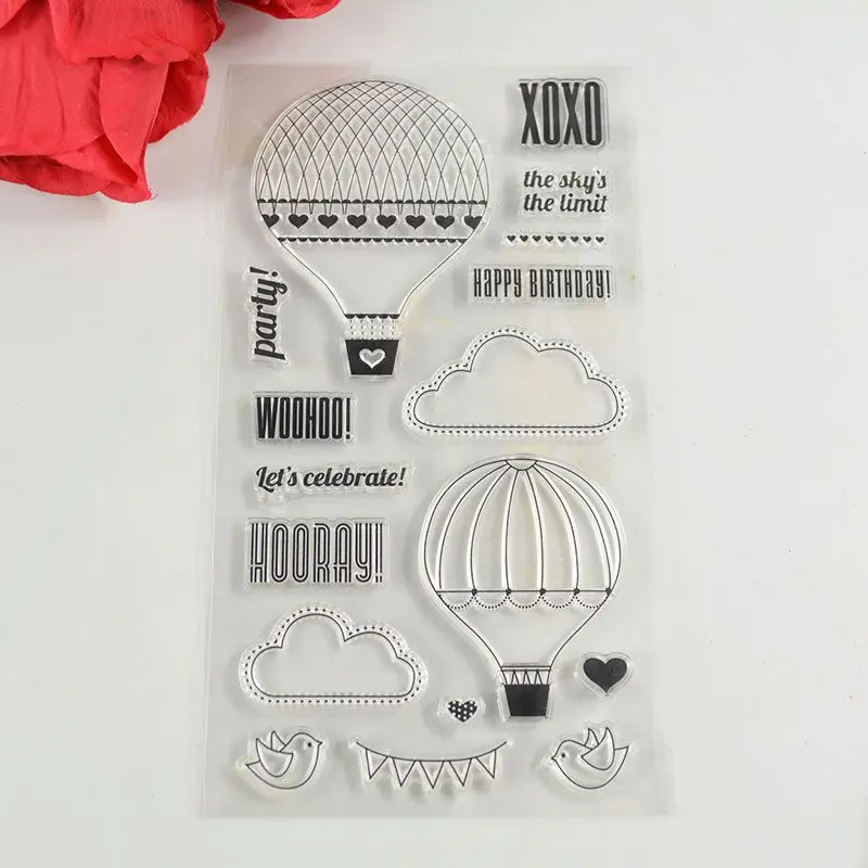 

fire balloon Transparent clear Stamps for DIY Scrapbooking / Card Making / Photo Album Decoration