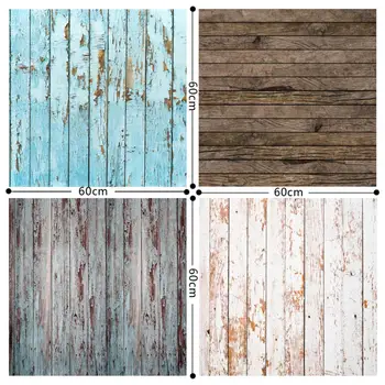 

HUAYI 4pc 0.6x0.6m Wood Floor Backdrop Backgrounds Studio Photography Props Backdrops for small objects GY-010