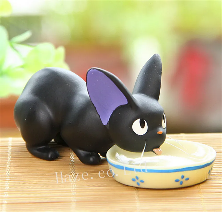 Kiki's Delivery Service Jiji Black Cat Kitten Resin Figure-in Action