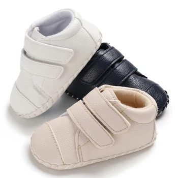 

Baby Boy Breathable Anti-Slip PU Shoes Soft Soled New Spring Autumn Baby Solid Color Casual Shoes