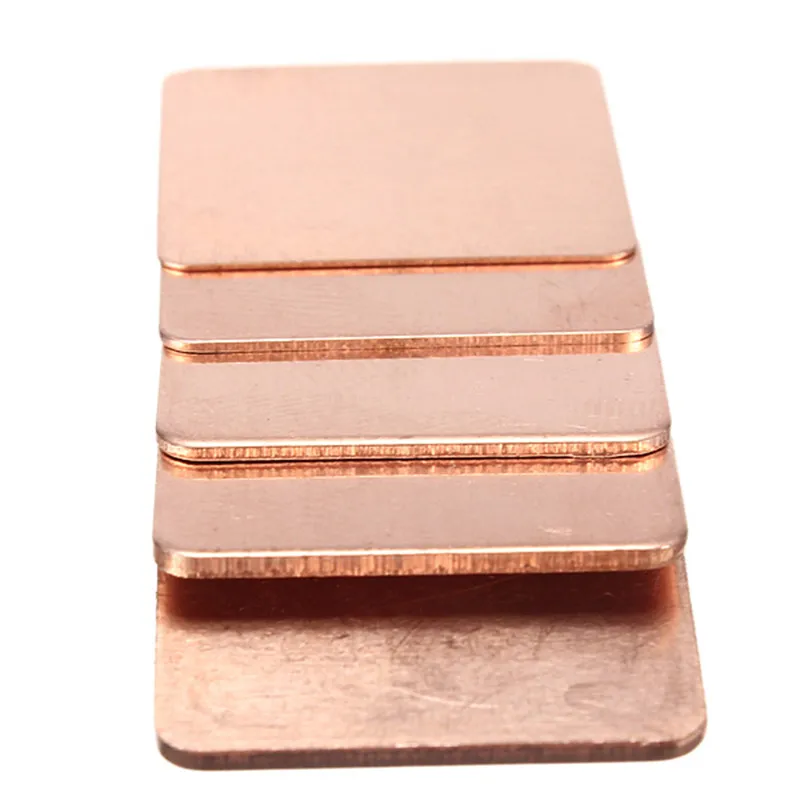 5 pcs 15x15/20x20mm 0.3mm-2mm  Thick Heatsink Copper Shim Thermal Pads for Laptop IC Chipset GPU CPU