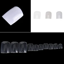 500 sztuk Fail Feet paznokieć DIY Nail Arts biały wyczyść fałszywe stopy paznokieć Art akrylowe makijaż porady dla narzędzie do zdobienia paznokci(China)