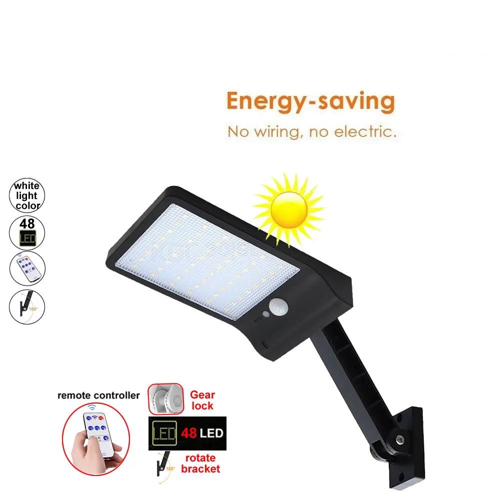 

36/48 LED Solar Powered Motion Sensor Security Lamp Waterproof IP65 Outdoor Garden Light Lamps f