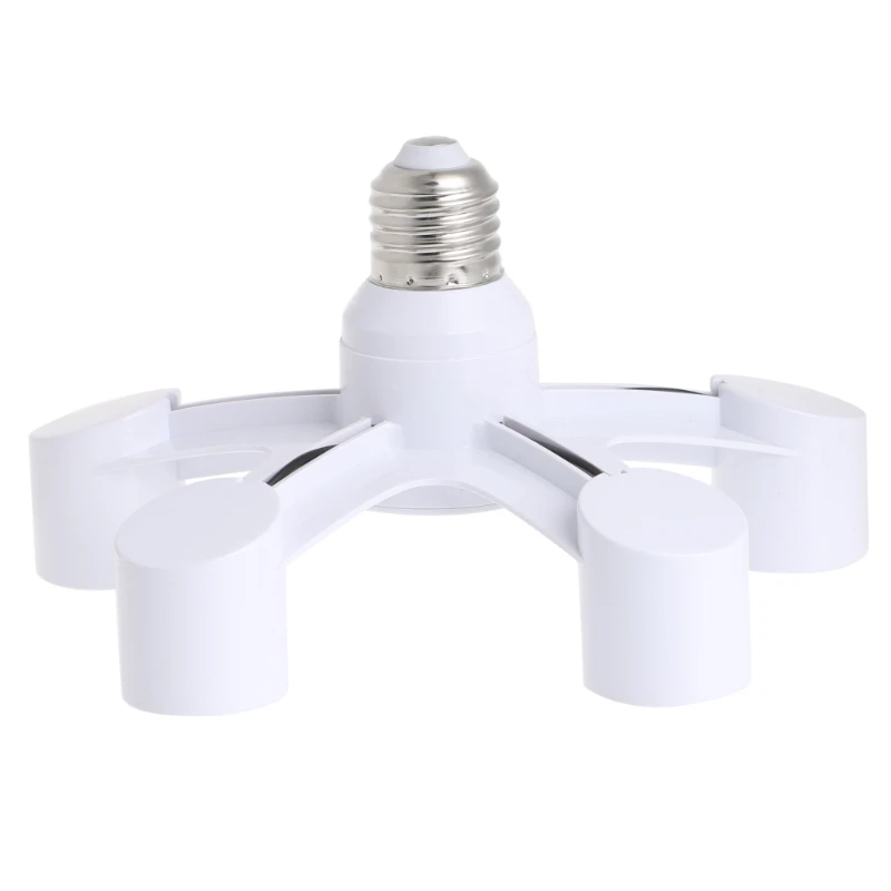 

5 In 1 E27 To E27 Base Socket Splitter LED Light Lamp Bulb Adapter Holder