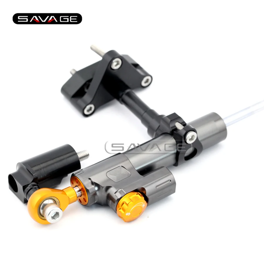 

For YAMAHA YZF-R25 YZF-R3 2014 2015 2016 2017 Motorcycle Steering Damper Stabilizer Adjustable Linear with Mount Bracket Kit