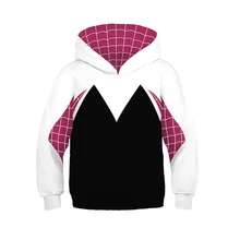 Crianças meninas meninos aranha gwen cosplay trajes moletom com capuz 3d aranha camisolas moda pulôver topos roupas