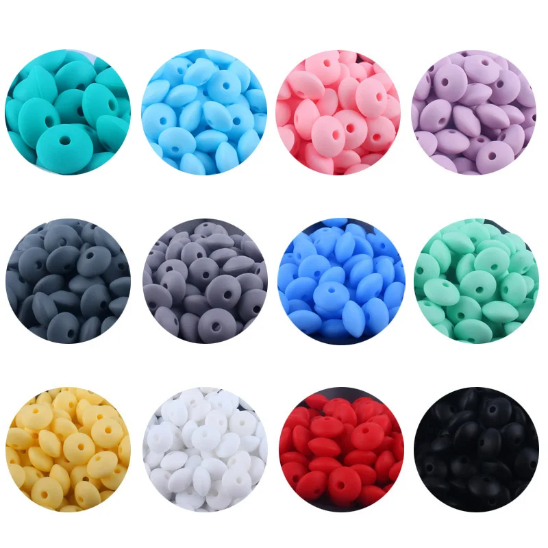 

XCQGH 30PCS Silicone Beads Baby Bite Gel Silicone Loose Beads DIY Necklace Bracelet Pacifier Chain Beaded