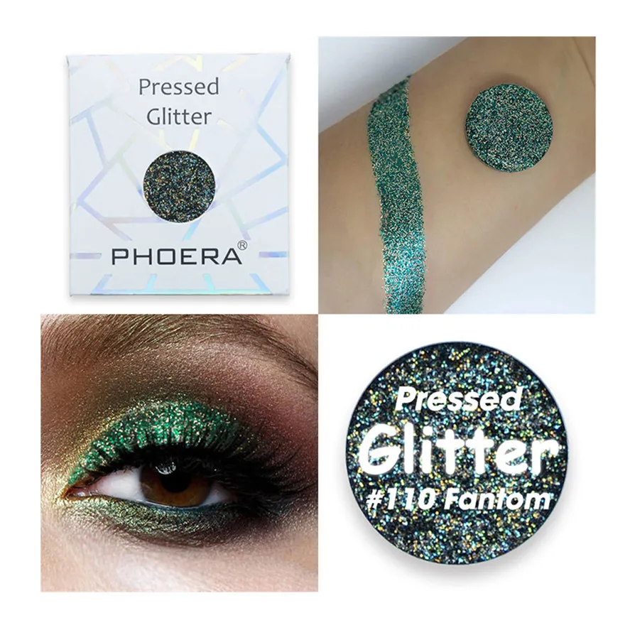 

New Glitter Makeup Eye Shadow Palette PHOERA 1PC Fashion Eyeshadow Powder Shimmer Glitter Makeup Palette Eye Shadow 0311#30