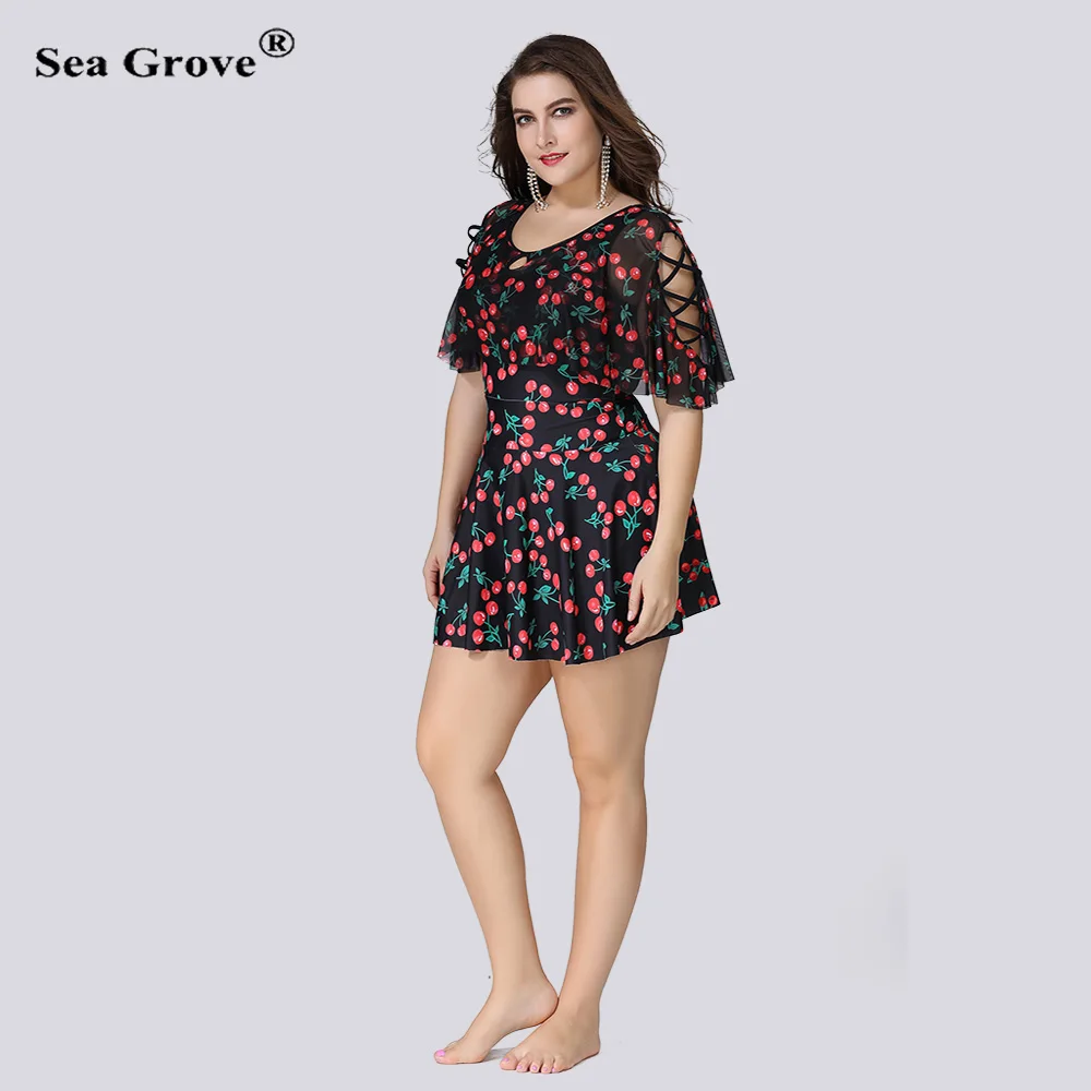 one piece bathing suit with ruffle skirt