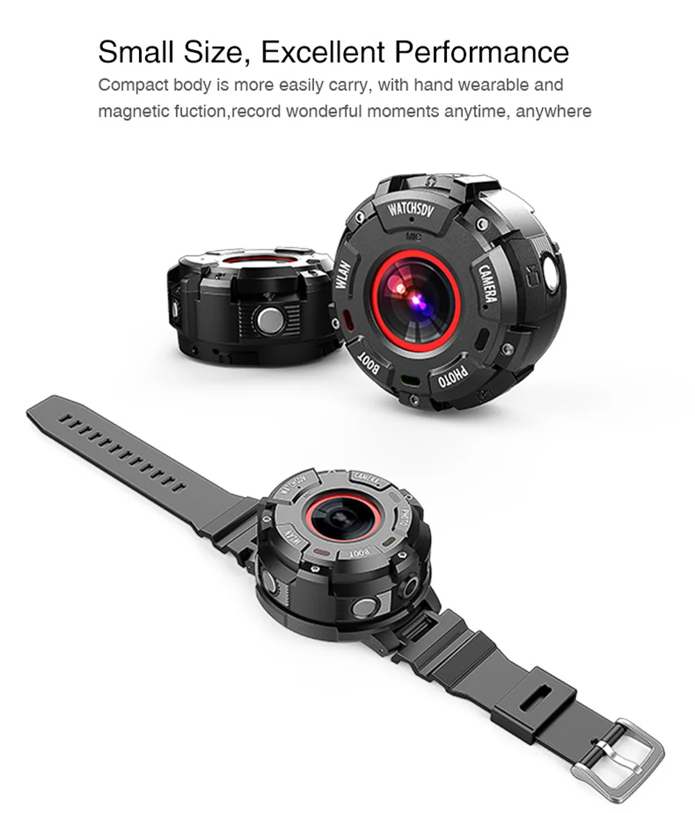 Volemer G600 Watch Camera Waterproof Drop resistant Swim Diving Sports DV WiFi App 1080P DVR Video Recorder Bracelet Camcorder (3)
