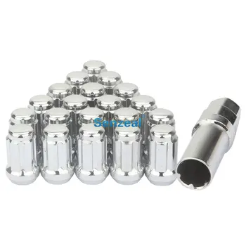 

20x/Set Aluminum Car Anti Theft Nut Alloy Theft M12 X1.25/M12X1.5 Closed Acorn Locking Lug Nuts/Wheel Locks With 1 Security Key