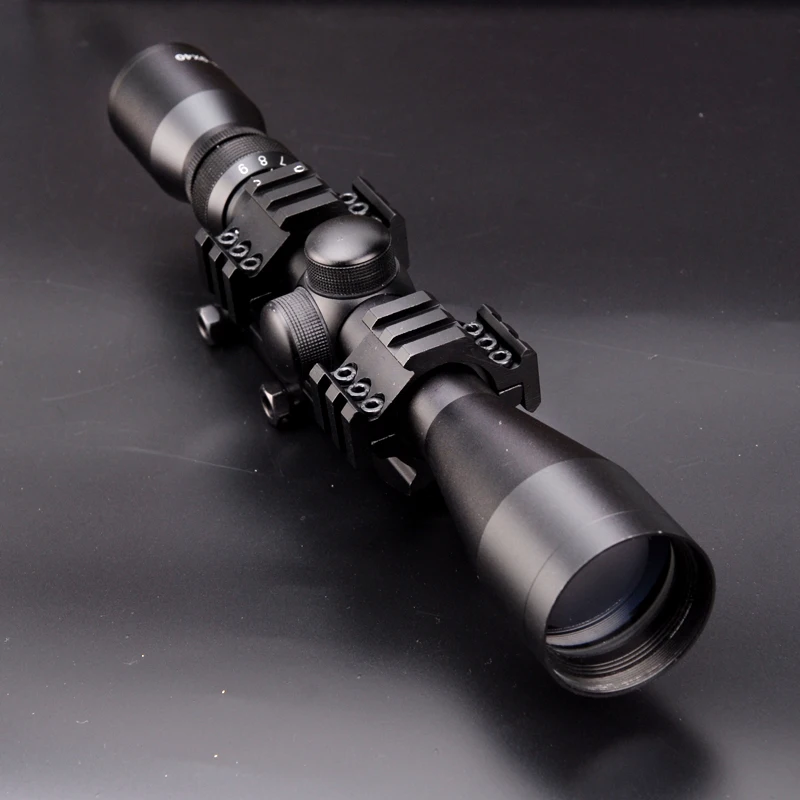 

3-9x40 Hunting Scope Outdoor Reticle Sight Optics + QD 3 side rail mounts Hunting Scopes Tactical Riflescope 20mm Hunting Scope