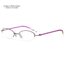 Овальные линзы Очки для чтения для женщин маленький Размеры глаз Очки для Для женщин фиолетовый цвет мягкий наконечник удобные носовые упоры леди очки sn9208-c56