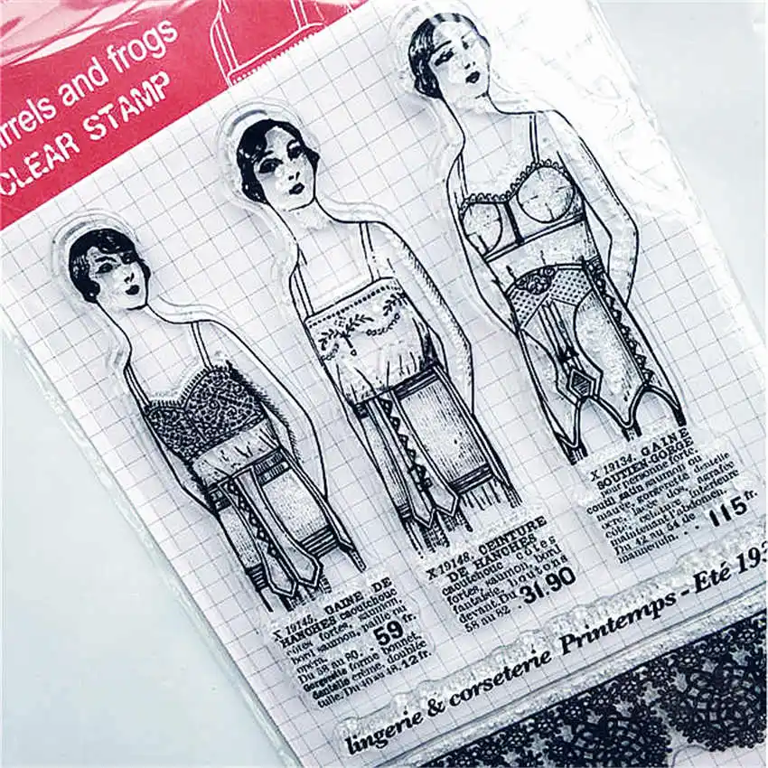 

PANFELOU Female models Transparent Clear Silicone Stamp/Seal for DIY scrapbooking/photo album Decorative clear stamp sheets