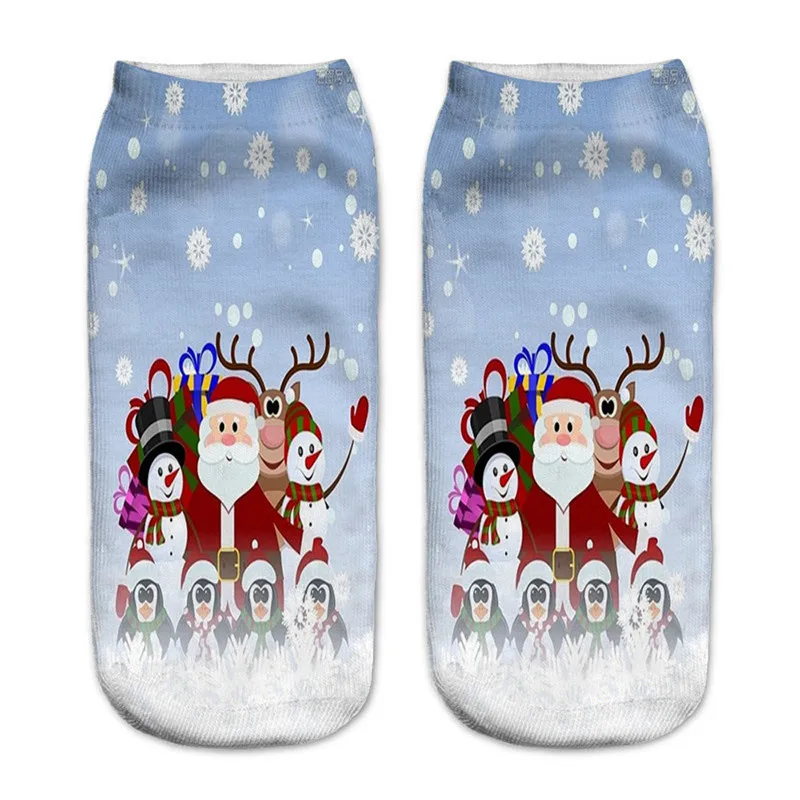 Бренд Chamsgend Merry Christmas, женские носки, новинка, Harajuku, 3D принт, Kawaii, до лодыжки, Calcetines Femme Mujer, носки, милые носки A1