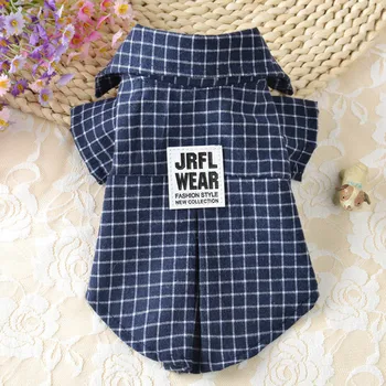 

Summer Pet Dog Clothes Grid Shirts for Small Dogs Plaid Polyester Cat Coat T shirt Vest Puppy Clothing Chihuahua Pets Products