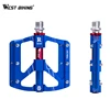 WEST BIKING 3 Bearings Bicycle Pedals Ultralight Anti-slip CNC Road MTB Bike Pedal Cycling Sealed Bearing Bike Pedals ► Photo 2/6