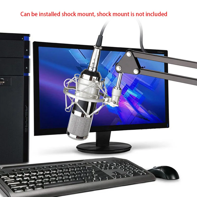 

NB35 Microphone Foldable Tripod Table Capacitance Arm Moving Mic Stand Holder