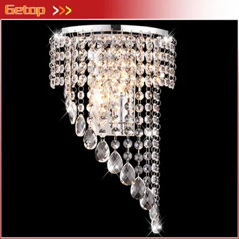 

Best Price Bedroom K9 Crystal Wall Lights Wall Sconce Hallway Lights E14 LED Crystal Wall Lamp lustres de cristal Lighting