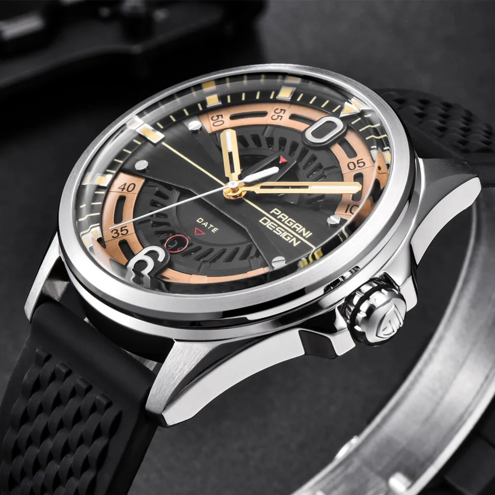PAGANI Дизайн брендовые уникальные мужские наручные часы Топ Роскошные водонепроницаемые кварцевые часы с календарем Мужские часы Relogio Masculino